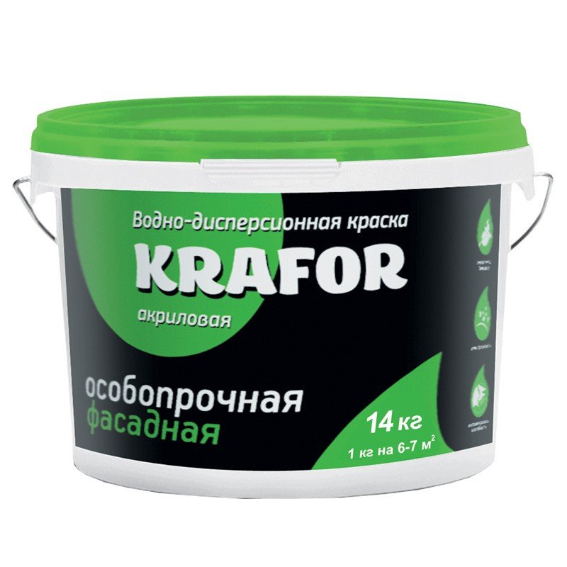 Купить вд краска фасадная 14кг крафор в интернет-магазине "Корд".