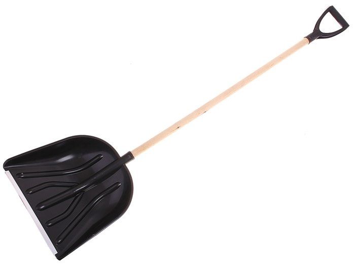 Купить лопата снеговая купец 41х46 черенок/ручка с планкой в интернет-магазине "Корд".