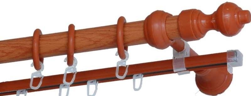 Купить карниз кантри у шина 2,4м вишня в интернет-магазине "Корд".