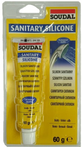 Герметик Soudal 60мл санитарный белый