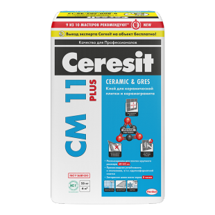 Купить клей плиточный ceresit 25кг д/внутр. и наруж см11  в интернет-магазине "Корд".