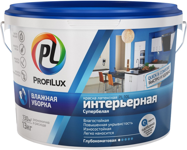 Купить вд латексная влагостойкая белая 3кг profilux в интернет-магазине "Корд".