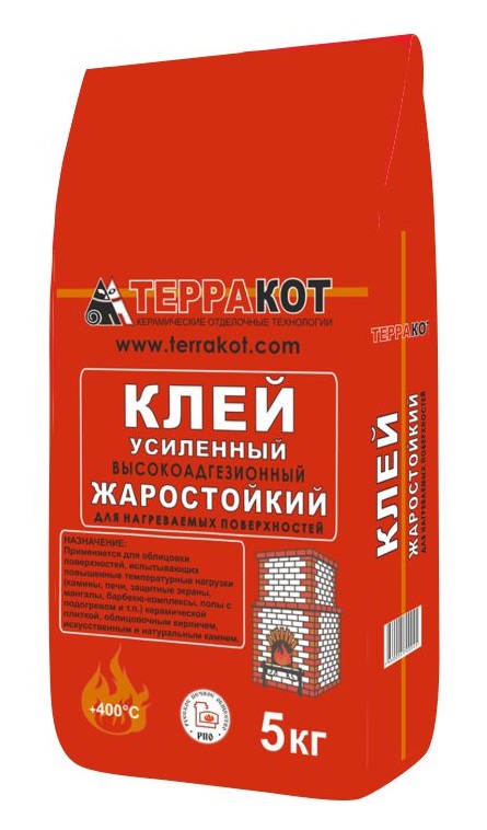 Купить клей усиленный терракот жаростойкий 5кг в интернет-магазине "Корд".