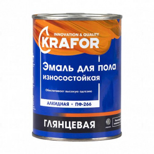 Эмаль ПФ-266 красно-коричневая 0,9кг Крафор
