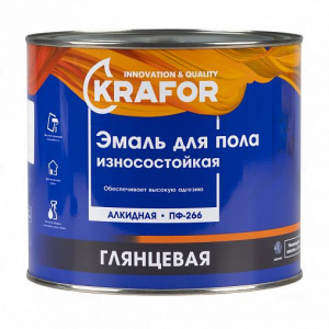Эмаль ПФ-266 желто-коричневая 1,9кг Крафор