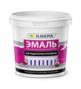 Эмаль д/радиаторов акрил 2,4кг белая п/глянц Лакра