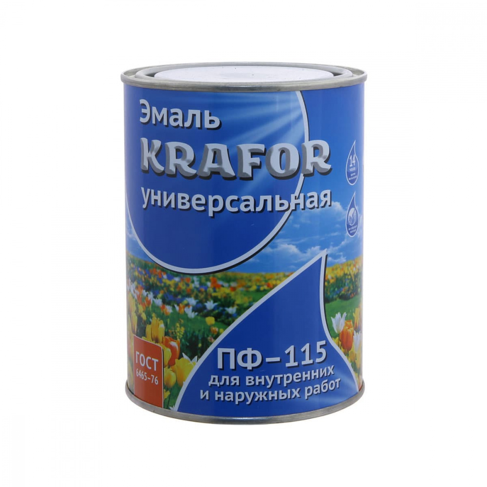 Купить эмаль пф-115 голубая 0,8кг крафор в интернет-магазине "Корд".